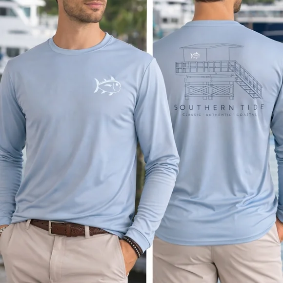 Southern Tide Men's Long Sleeve Performance Shirt Bundle-Set Of 3- NWOT Coastal - Picture 4 of 9